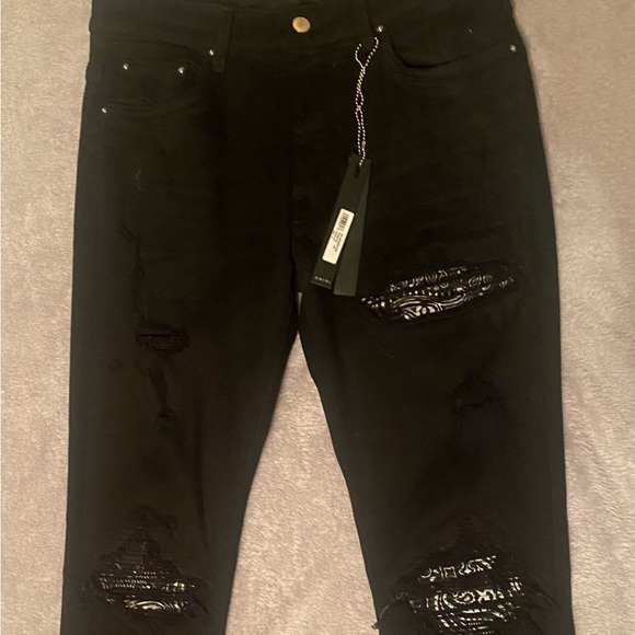 AMIRI MX1 BANDANA JEAN サイズ 30 Black Mx1 Bandana Jeans Amiri Men